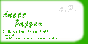 anett pajzer business card